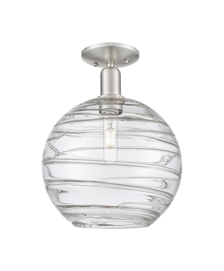 Innovations - 716-1C-SN-G1213-12CL - One Light Semi-Flush Mount - Arcadia - Brushed Satin Nickel