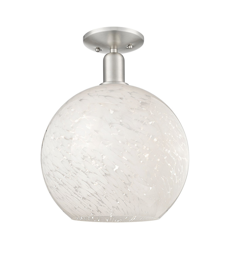 Innovations - 716-1C-SN-G1216-12WM - One Light Semi-Flush Mount - Arcadia - Brushed Satin Nickel