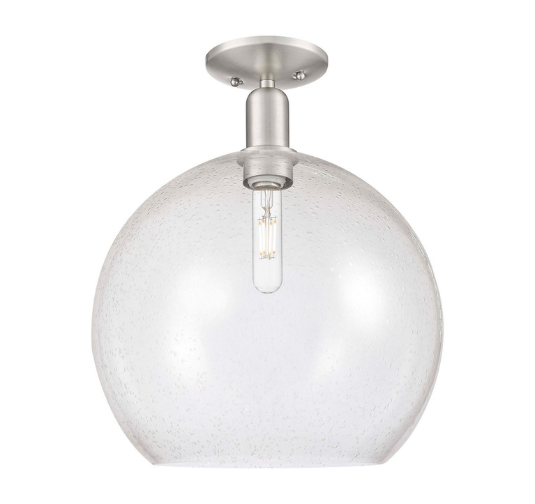 Innovations - 716-1C-SN-G124-14 - One Light Semi-Flush Mount - Arcadia - Brushed Satin Nickel