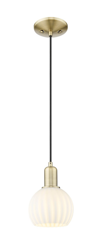 Innovations - 716-1P-AB-G1217-6WV - One Light Mini Pendant - Arcadia - Antique Brass