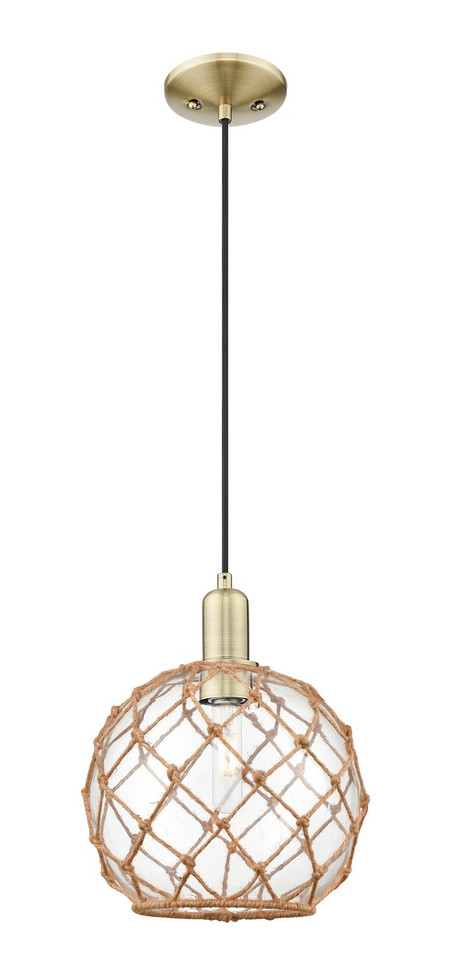 Innovations - 716-1P-AB-G122-10RB - One Light Mini Pendant - Arcadia - Antique Brass