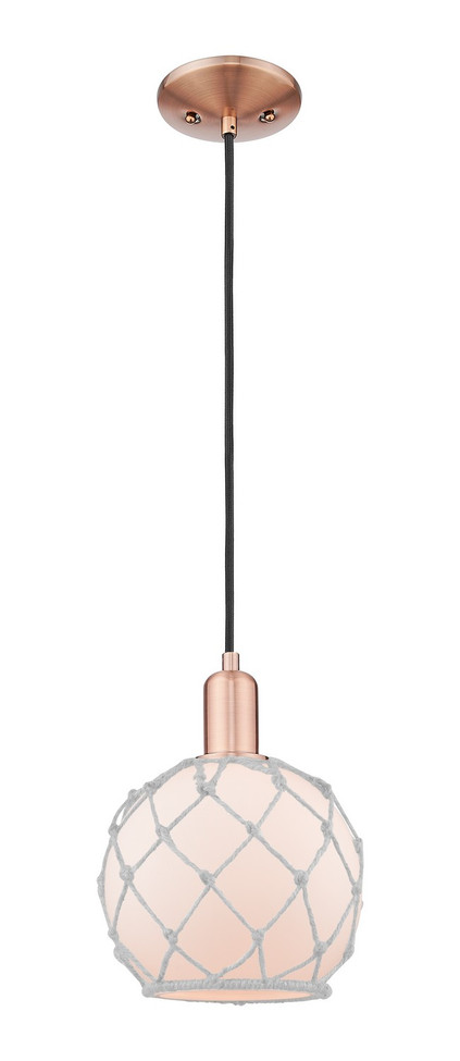 Innovations - 716-1P-AC-G121-8RW - One Light Mini Pendant - Arcadia - Antique Copper