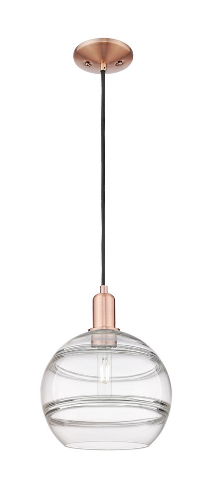 Innovations - 716-1P-AC-G556-10CL - One Light Mini Pendant - Arcadia - Antique Copper