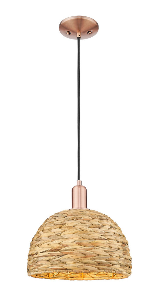 Innovations - 716-1P-AC-RBD-12-NAT - One Light Mini Pendant - Arcadia - Antique Copper