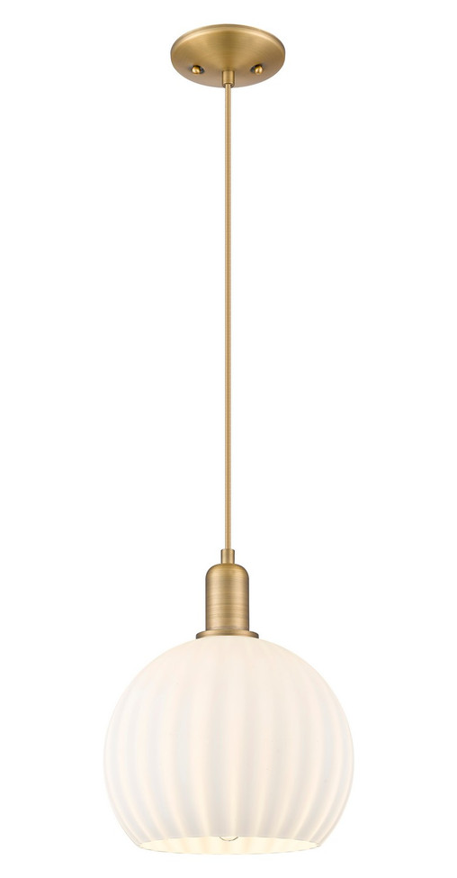 Innovations - 716-1P-BB-G1217-10WV - One Light Mini Pendant - Arcadia - Brushed Brass