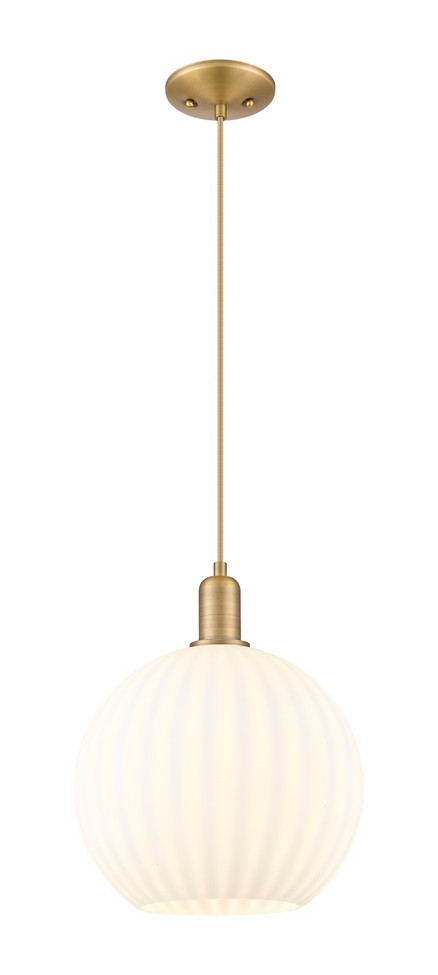 Innovations - 716-1P-BB-G1217-12WV - One Light Mini Pendant - Arcadia - Brushed Brass