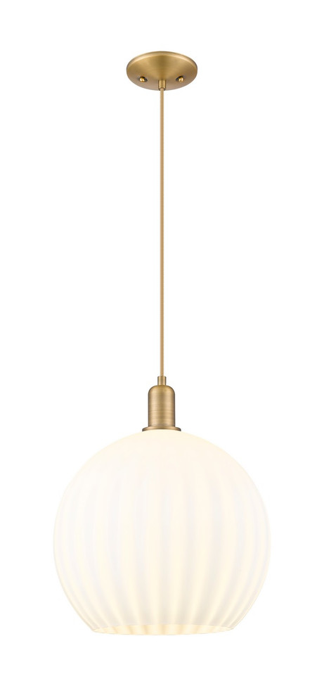 Innovations - 716-1P-BB-G1217-14WV - One Light Mini Pendant - Arcadia - Brushed Brass
