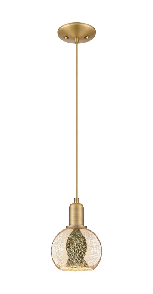 Innovations - 716-1P-BB-G128-6 - One Light Mini Pendant - Arcadia - Brushed Brass