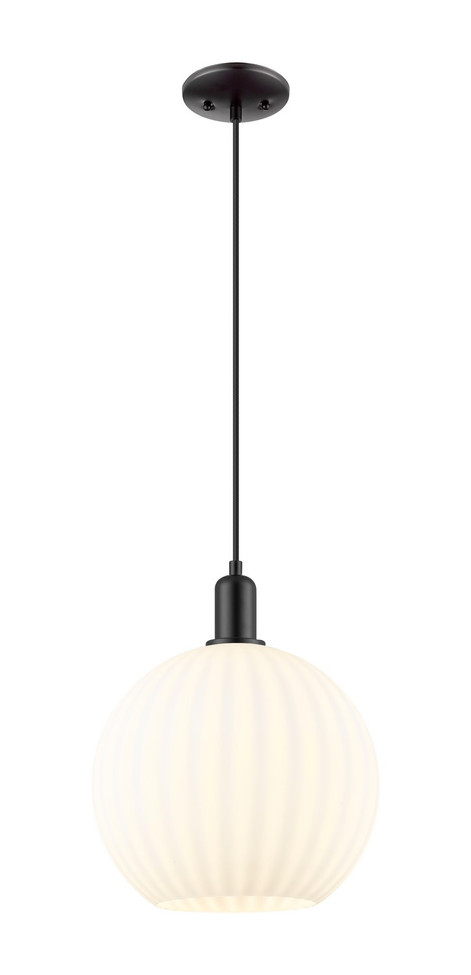 Innovations - 716-1P-BK-G1217-12WV - One Light Mini Pendant - Arcadia - Matte Black