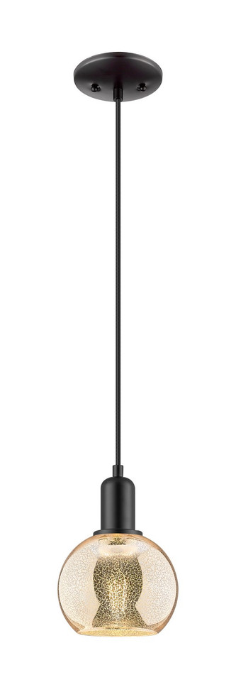 Innovations - 716-1P-BK-G128-6 - One Light Mini Pendant - Arcadia - Matte Black