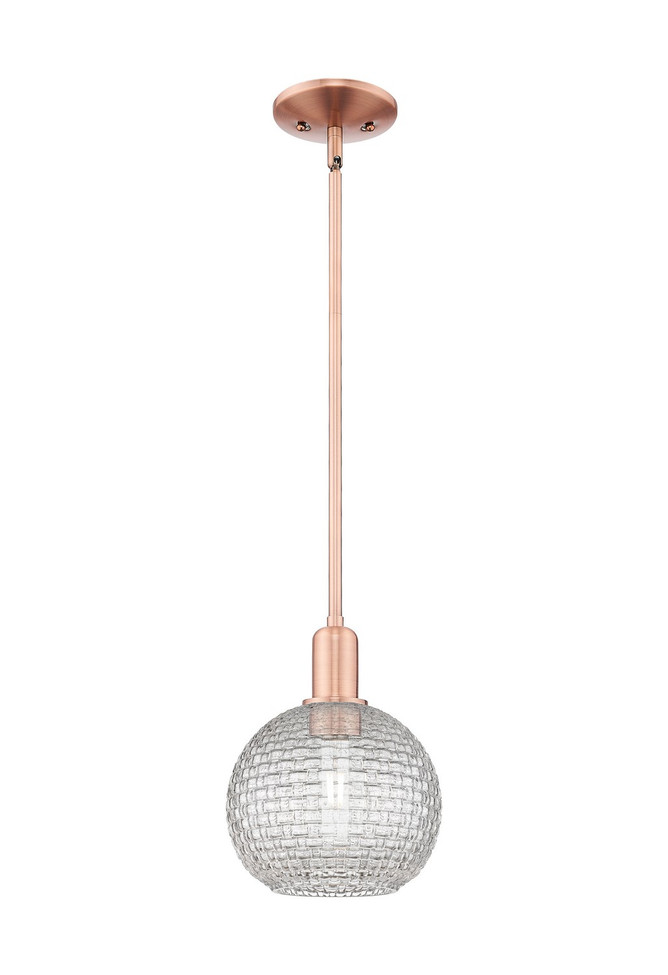Innovations - 716-1S-AC-G122C-8CL - One Light Mini Pendant - Arcadia - Antique Copper