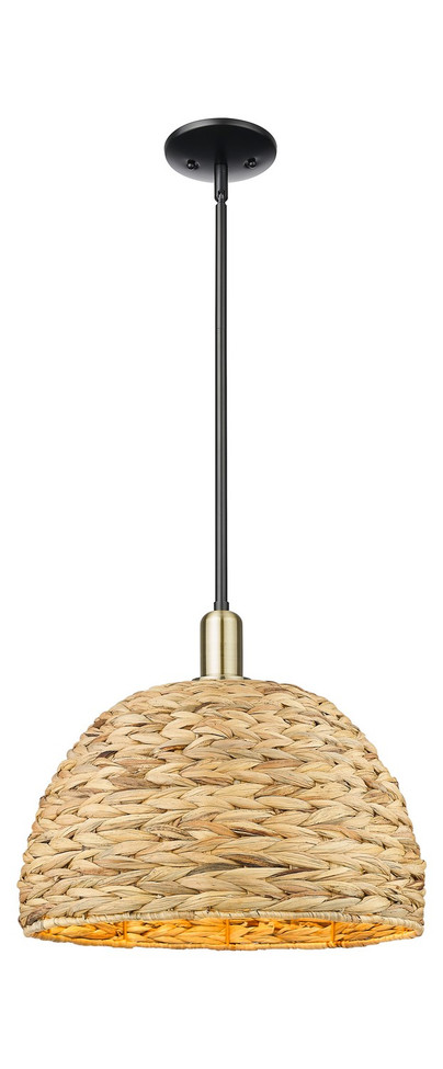 Innovations - 716-1S-BAB-RBD-16-NAT - One Light Mini Pendant - Arcadia - Black Antique Brass