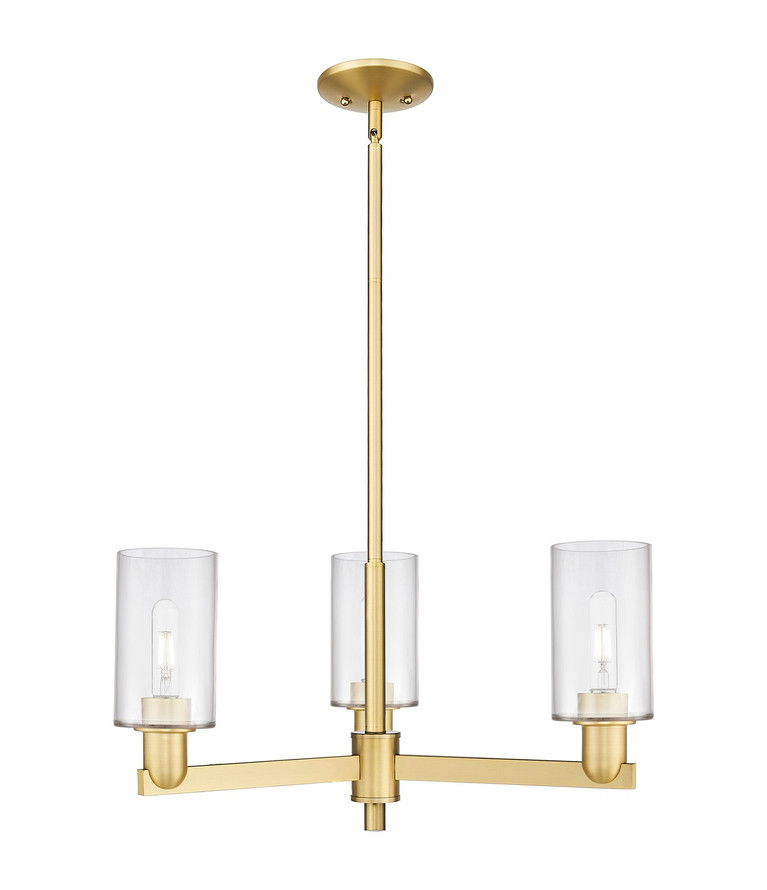 Innovations - 716-3CR-SG-G802 - Three Light Pendant - Arcadia - Satin Gold