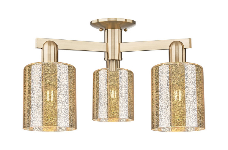 Innovations - 716-3F-CB-G116 - Three Light Semi-Flush Mount - Arcadia - Champagne Bronze