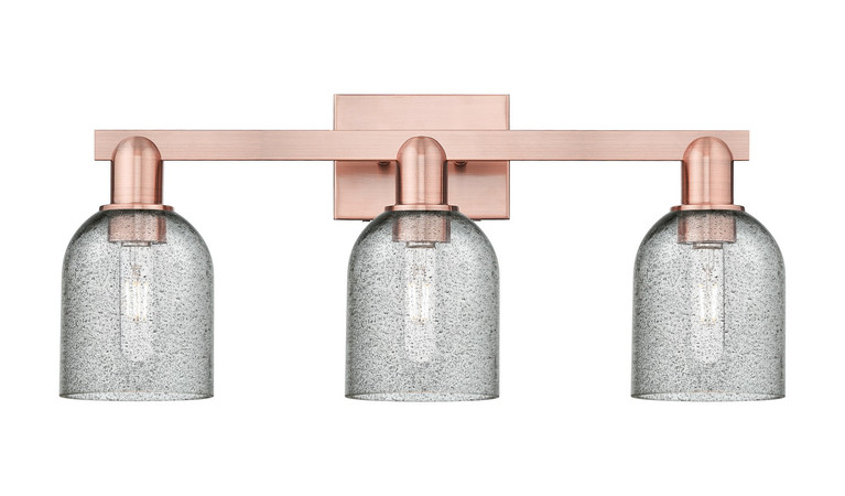Innovations - 716-3W-AC-G257 - Three Light Bath Vanity - Arcadia - Antique Copper