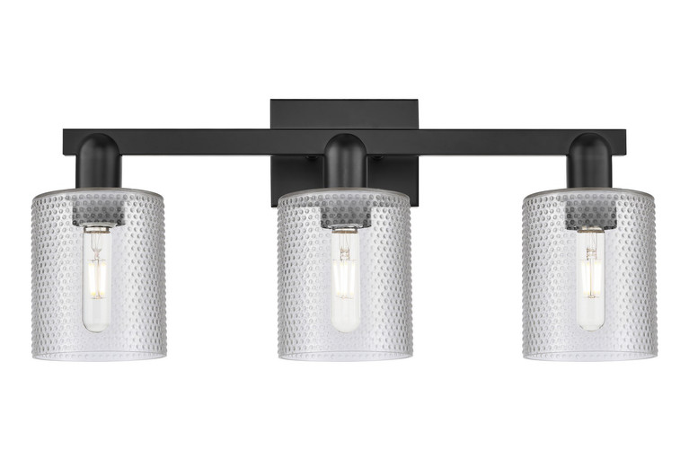 Innovations - 716-3W-BK-G112 - Three Light Bath Vanity - Arcadia - Matte Black