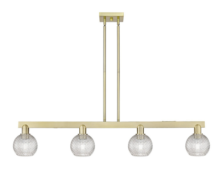 Innovations - 716-4I-AB-G122C-6CL - Four Light Island Pendant - Arcadia - Antique Brass