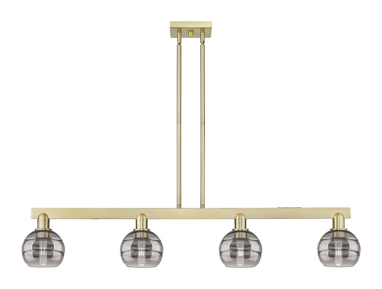 Innovations - 716-4I-AB-G556-6SM - Four Light Island Pendant - Arcadia - Antique Brass