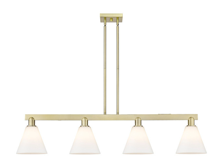 Innovations - 716-4I-AB-GBC-81 - Four Light Island Pendant - Arcadia - Antique Brass