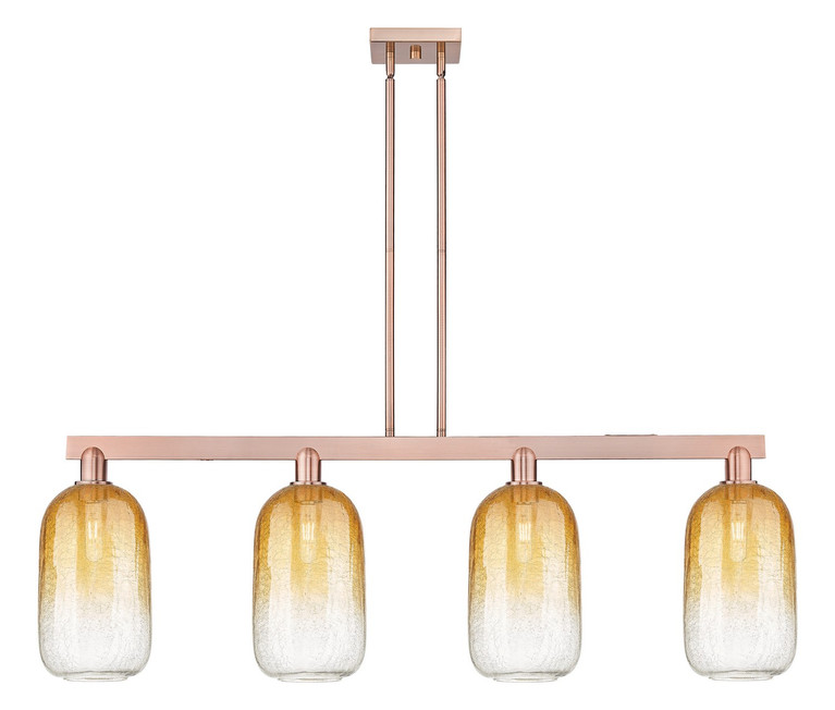 Innovations - 716-4I-AC-G482-7AM - Four Light Island Pendant - Arcadia - Antique Copper