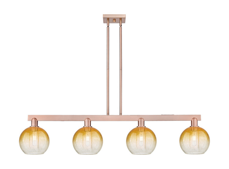 Innovations - 716-4I-AC-G483-8AM - Four Light Island Pendant - Arcadia - Antique Copper