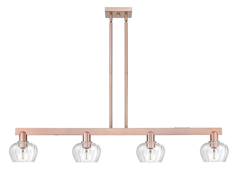 Innovations - 716-4I-AC-G92 - Four Light Island Pendant - Arcadia - Antique Copper