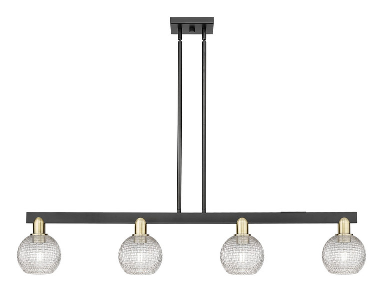 Innovations - 716-4I-BAB-G122C-6CL - Four Light Island Pendant - Arcadia - Black Antique Brass