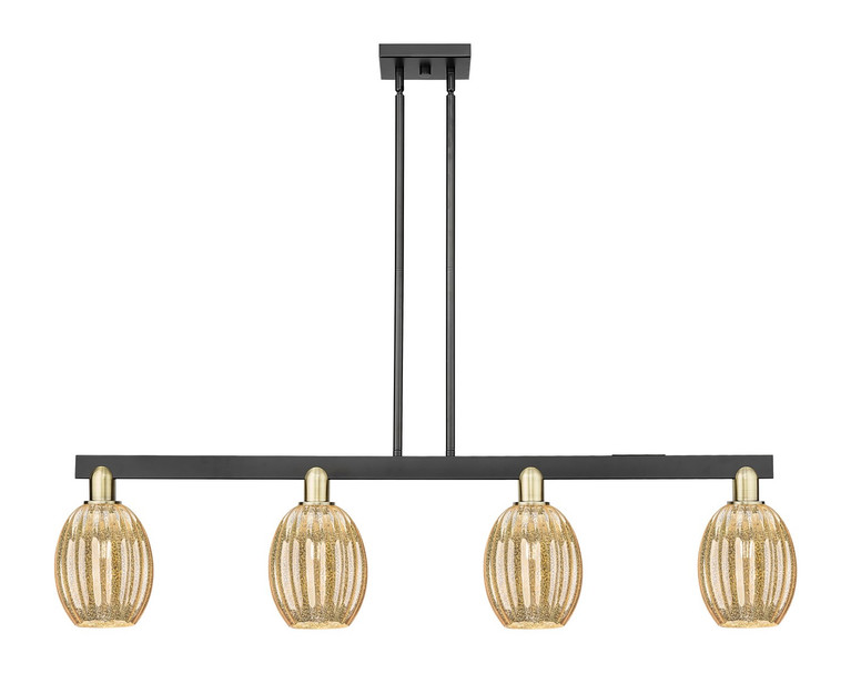 Innovations - 716-4I-BAB-G459-6ME - Four Light Island Pendant - Arcadia - Black Antique Brass