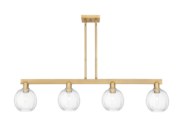 Innovations - 716-4I-BB-G458-7CL - Four Light Island Pendant - Arcadia - Brushed Brass