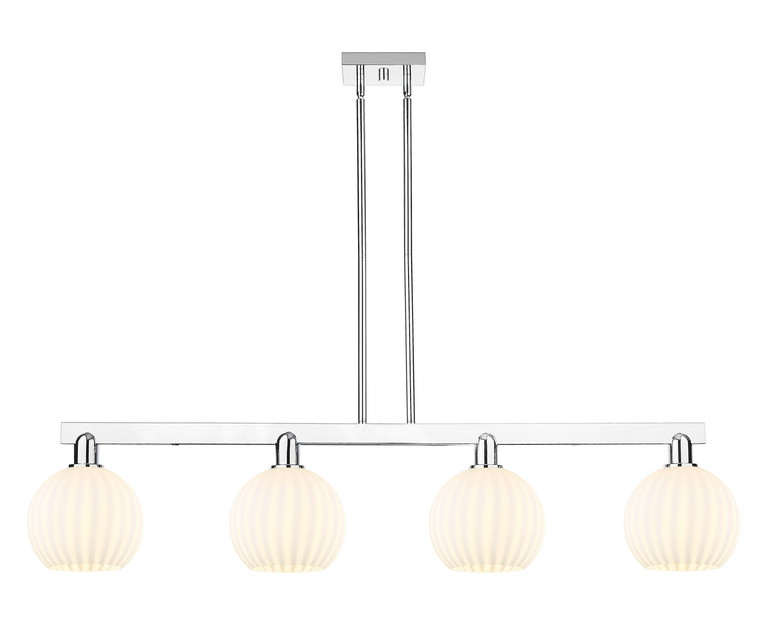Innovations - 716-4I-PC-G1217-8WV - Four Light Island Pendant - Arcadia - Polished Chrome