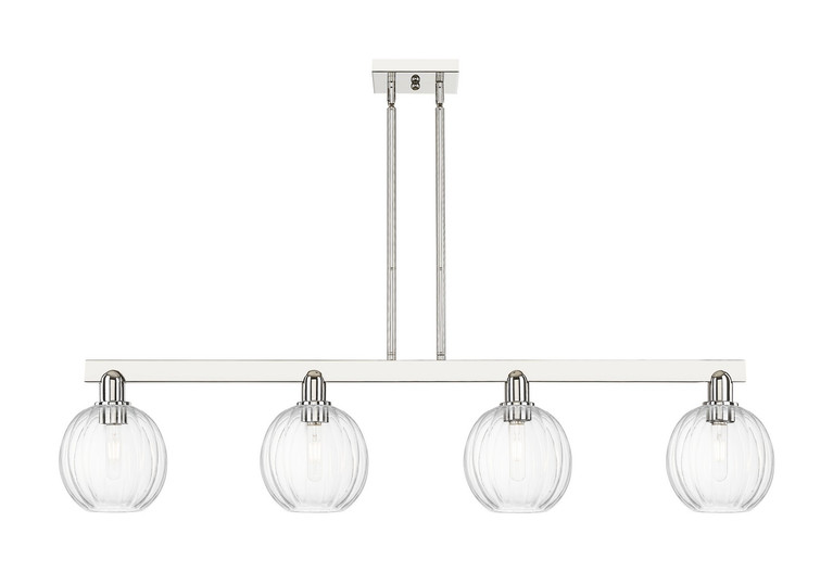 Innovations - 716-4I-PN-G458-7CL - Four Light Island Pendant - Arcadia - Polished Nickel
