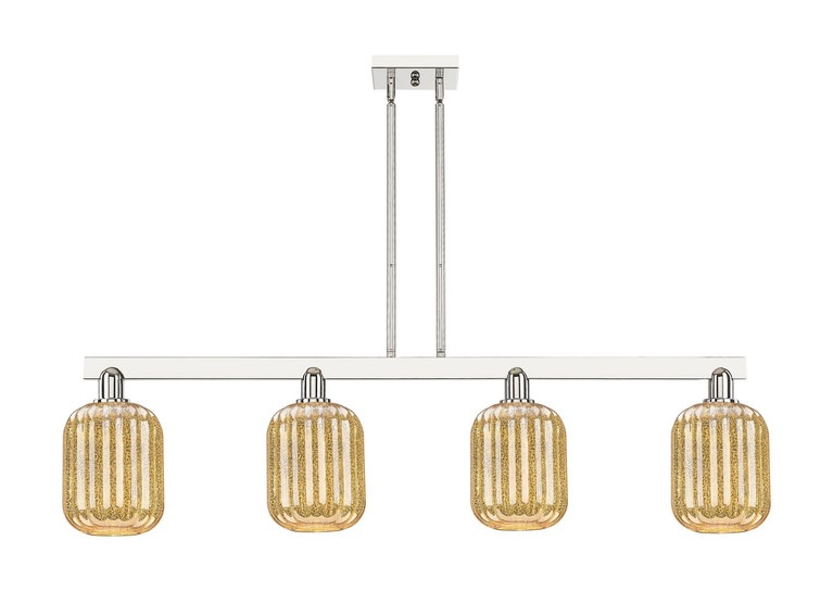 Innovations - 716-4I-PN-G460-7ME - Four Light Island Pendant - Arcadia - Polished Nickel