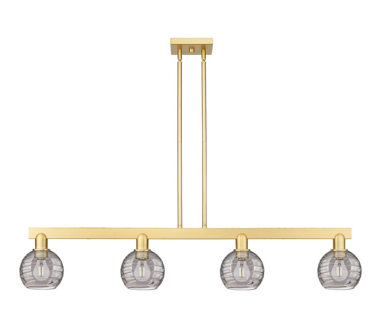 Innovations - 716-4I-SG-G1213-6SM - Four Light Island Pendant - Arcadia - Satin Gold
