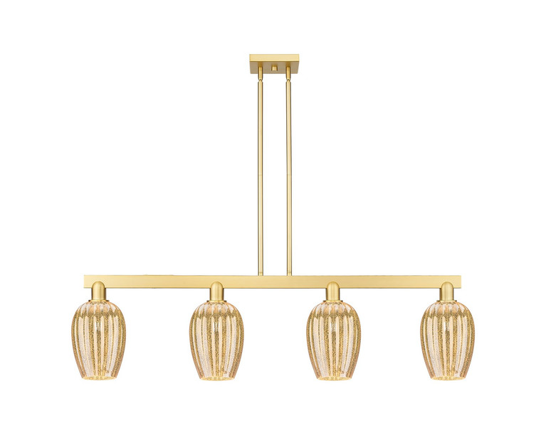 Innovations - 716-4I-SG-G457-6ME - Four Light Island Pendant - Arcadia - Satin Gold