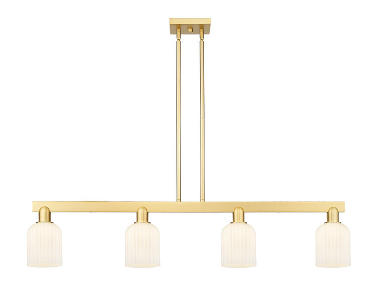 Innovations - 716-4I-SG-G559-5GWH - Four Light Island Pendant - Arcadia - Satin Gold