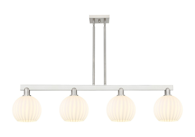 Innovations - 716-4I-SN-G1217-8WV - Four Light Island Pendant - Arcadia - Brushed Satin Nickel