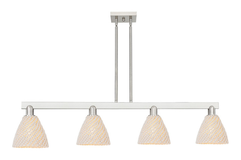 Innovations - 716-4I-SN-NBD-75-NAT - Four Light Island Pendant - Arcadia - Brushed Satin Nickel
