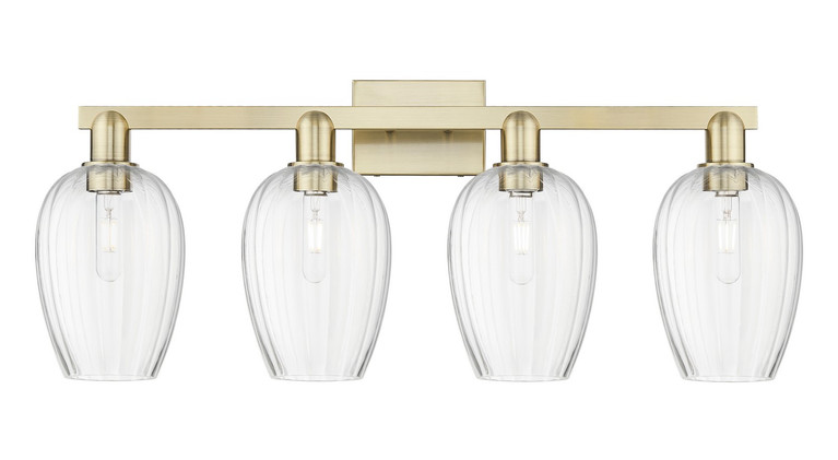 Innovations - 716-4W-AB-G457-6CL - Four Light Bath Vanity - Arcadia - Antique Brass