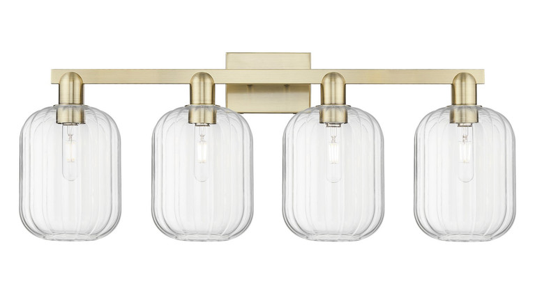 Innovations - 716-4W-AB-G460-7CL - Four Light Bath Vanity - Arcadia - Antique Brass