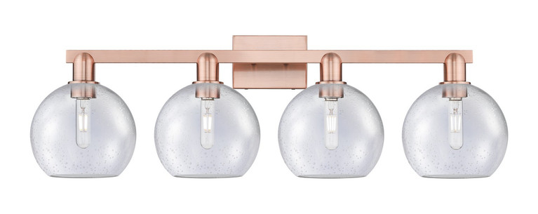 Innovations - 716-4W-AC-G124-8 - Four Light Bath Vanity - Arcadia - Antique Copper