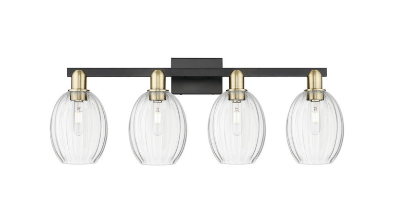 Innovations - 716-4W-BAB-G459-6CL - Four Light Bath Vanity - Arcadia - Black Antique Brass