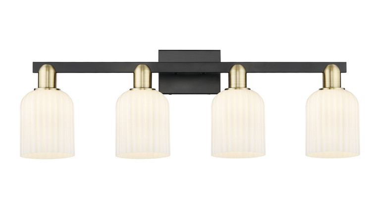 Innovations - 716-4W-BAB-G559-5GWH - Four Light Bath Vanity - Arcadia - Black Antique Brass