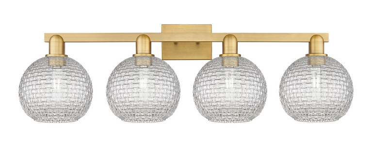 Innovations - 716-4W-BB-G122C-8CL - Four Light Bath Vanity - Arcadia - Brushed Brass
