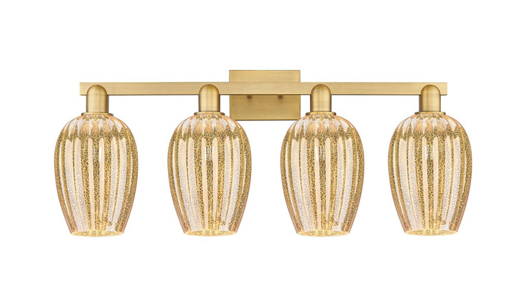 Innovations - 716-4W-BB-G457-6ME - Four Light Bath Vanity - Arcadia - Brushed Brass