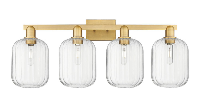 Innovations - 716-4W-BB-G460-7CL - Four Light Bath Vanity - Arcadia - Brushed Brass