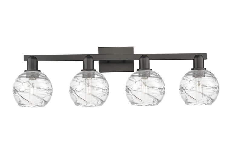 Innovations - 716-4W-BK-G1213-6CL - Four Light Bath Vanity - Arcadia - Matte Black