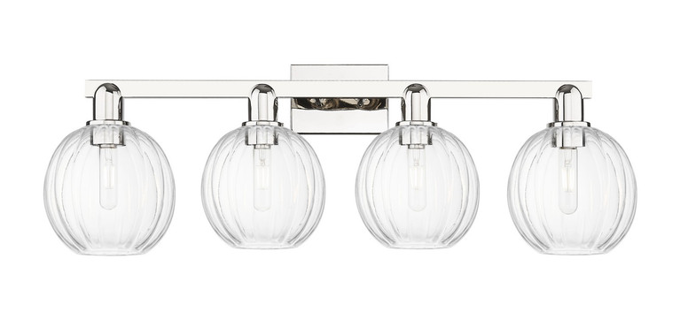 Innovations - 716-4W-PN-G458-7CL - Four Light Bath Vanity - Arcadia - Polished Nickel