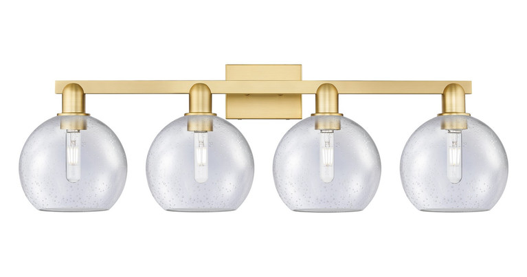 Innovations - 716-4W-SG-G124-8 - Four Light Bath Vanity - Arcadia - Satin Gold