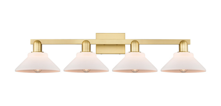 Innovations - 716-4W-SG-G131 - Four Light Bath Vanity - Arcadia - Satin Gold