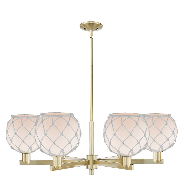Innovations - 716-6CR-AB-G121-8RW - Six Light Chandelier - Arcadia - Antique Brass